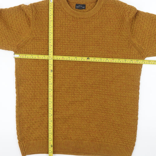 Next Men's Brown Waffle-Knit Crew Neck Jumper Size L