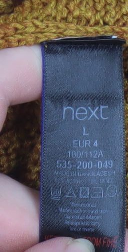 Next Men's Brown Waffle-Knit Crew Neck Jumper Size L
