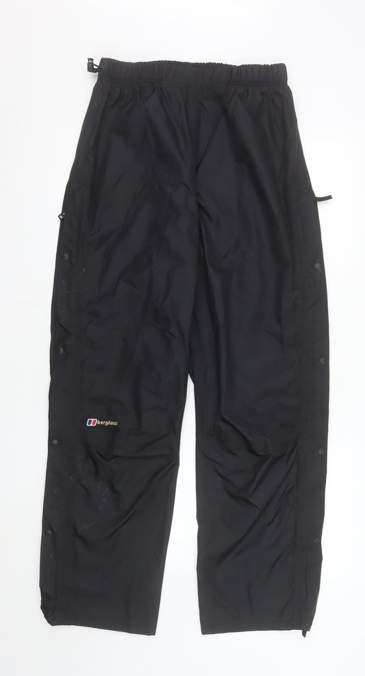 Berghaus Men’s Black Rain Trousers L Waterproof Nylon Outdoor