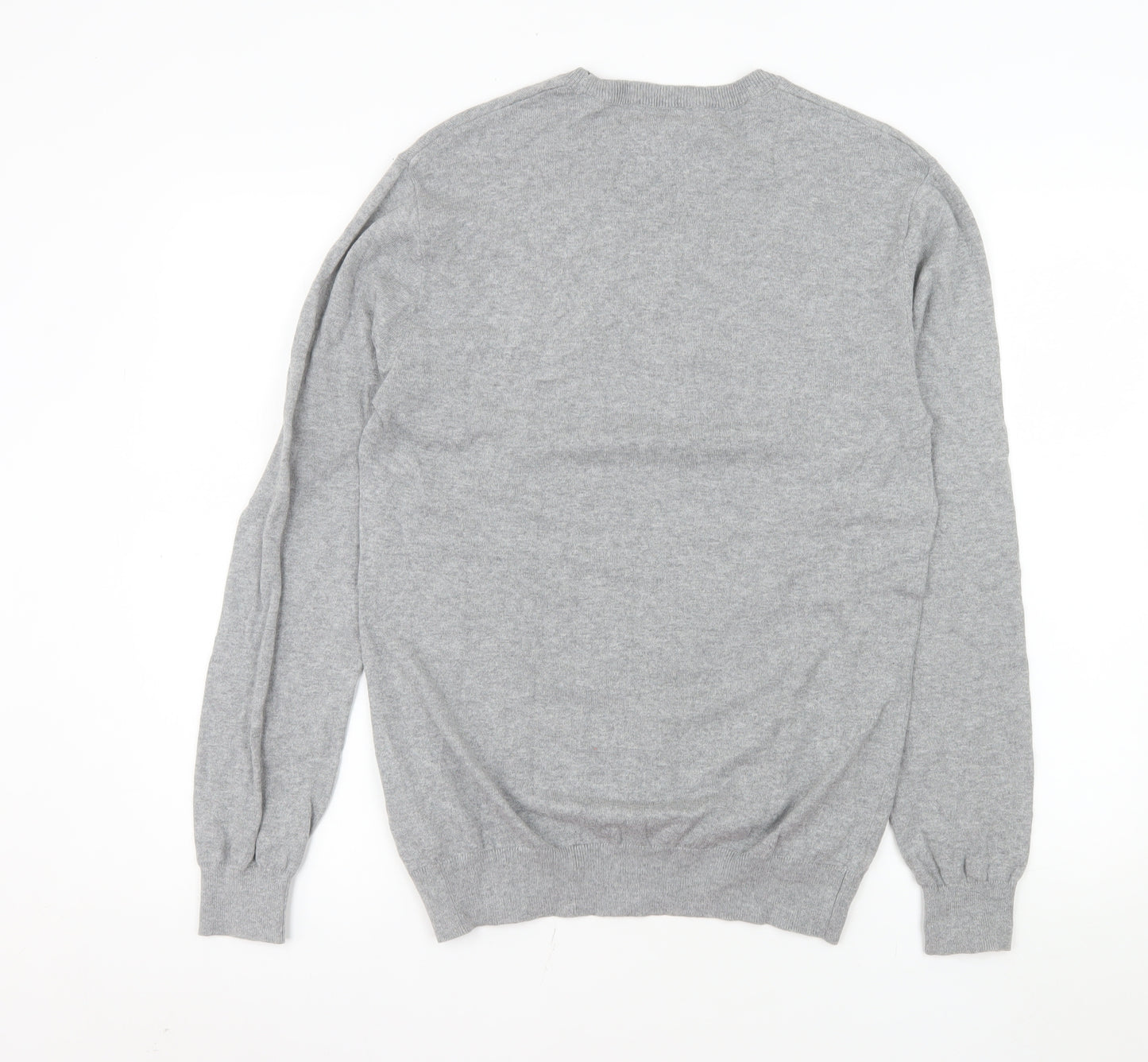 Jack Wills Mens Grey Cotton Cashmere Crew Neck Jumper M