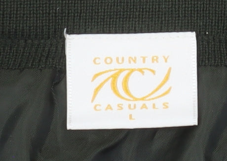 Country Casuals Women Green L Wool Knit Pencil Skirt