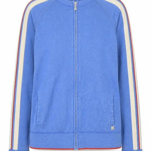 Ted Baker Women's Blue Silk Blend Zip Jacket Size 12