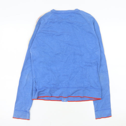 Ted Baker Women's Blue Silk Blend Zip Jacket Size 12