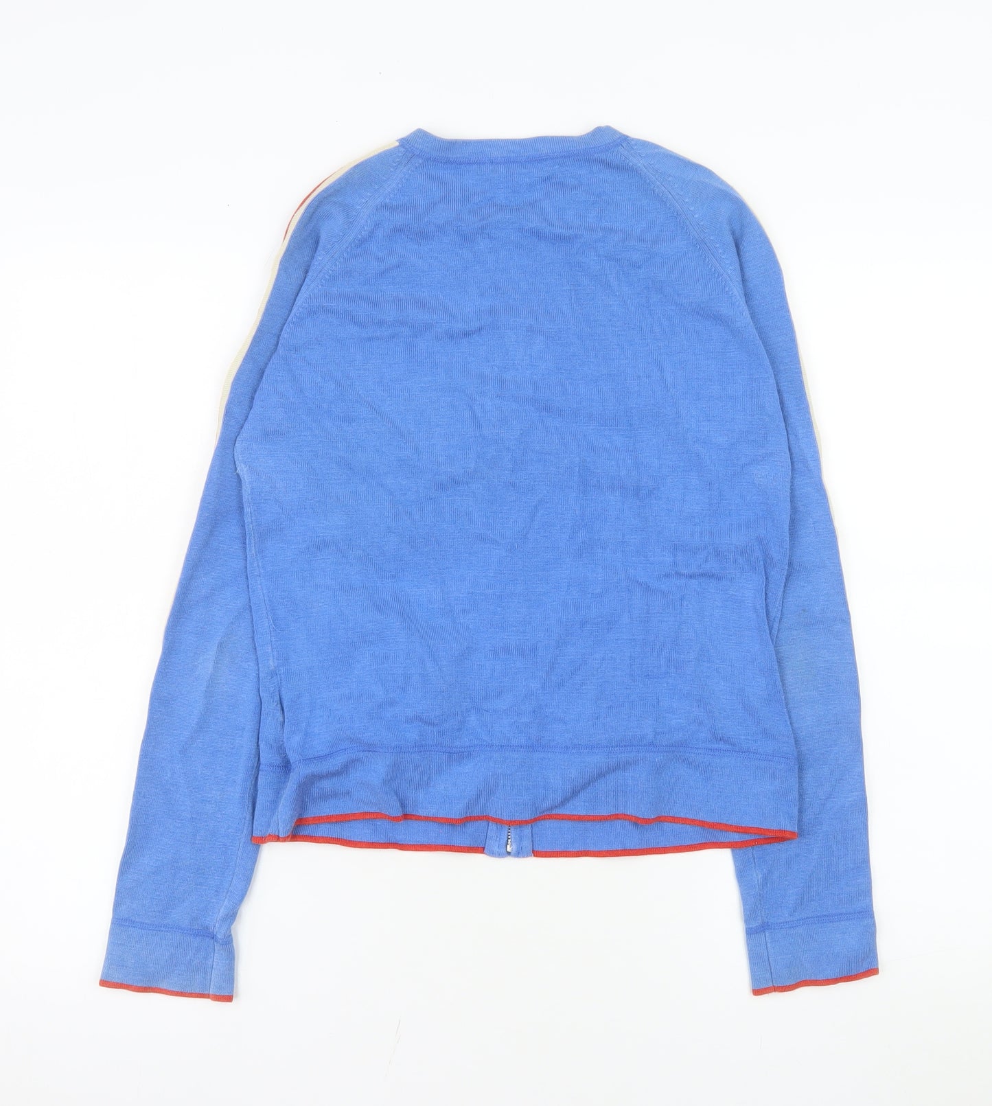 Ted Baker Women's Blue Silk Blend Zip Jacket Size 12