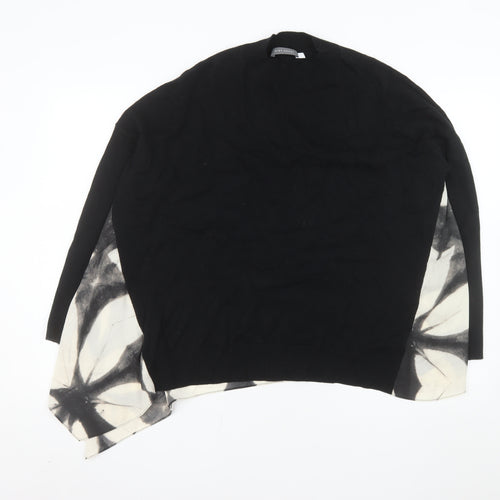 Mint Velvet Women Black Tunic Blouse Size L Relaxed Fit
