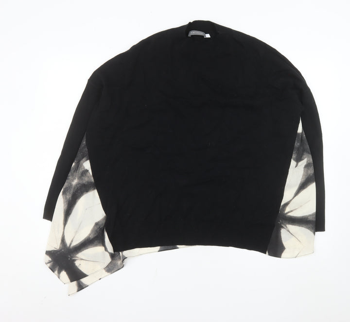 Mint Velvet Women Black Tunic Blouse Size L Relaxed Fit