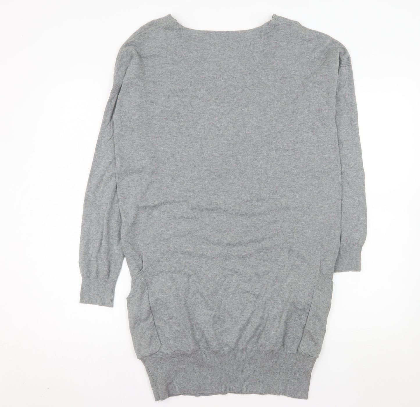Joules Women’s Grey Knit Shift Henley Dress Size 12