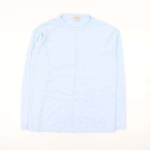 Bassini Women’s Blue Acrylic Long Sleeve Crew Neck Knit Top Size M