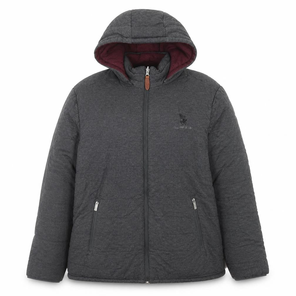 Beverly Hills Polo Club Women's Grey Hooded Puffer Jacket L