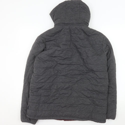 Beverly Hills Polo Club Women's Grey Hooded Puffer Jacket L