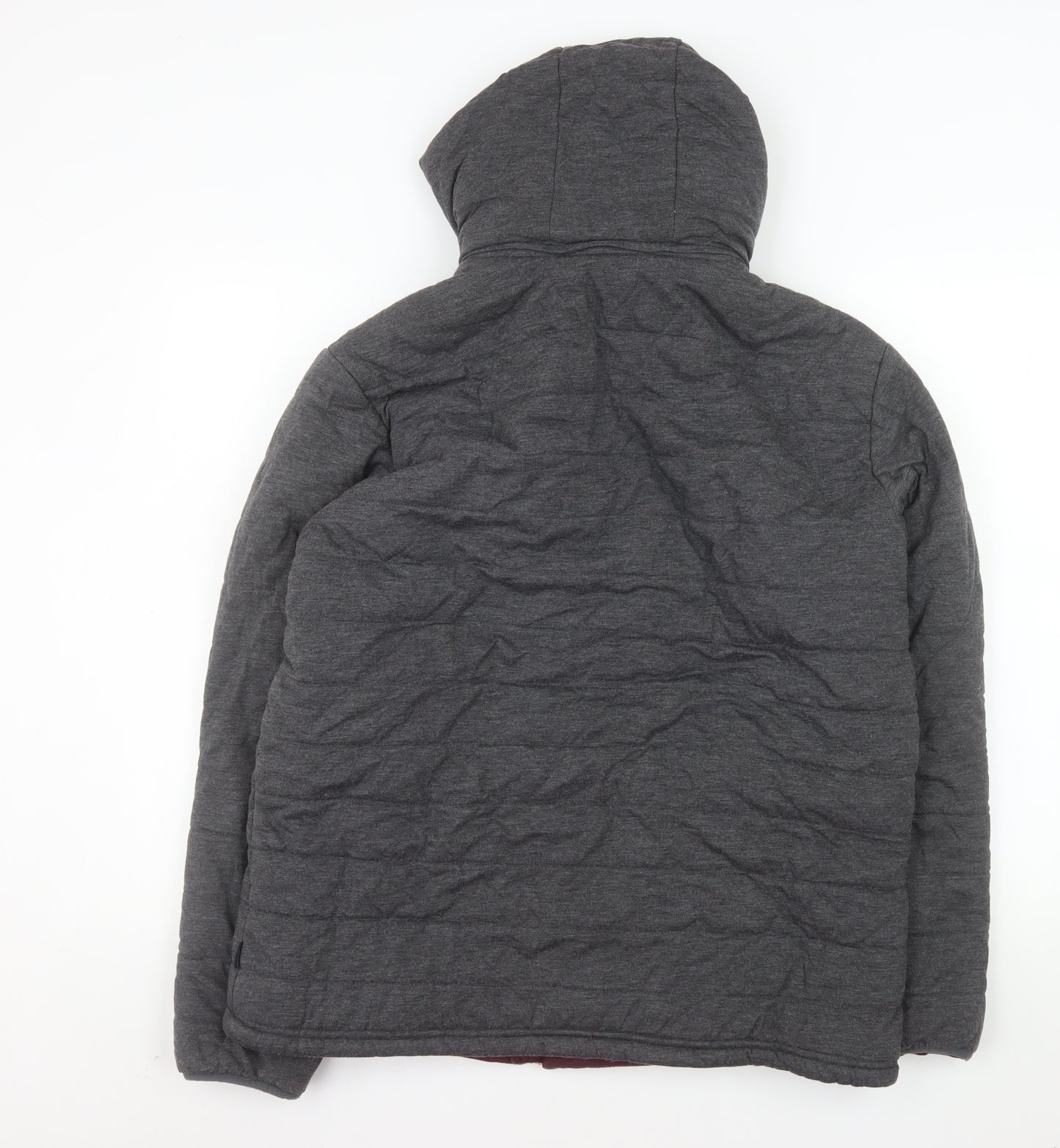 Beverly Hills Polo Club Women's Grey Hooded Puffer Jacket L