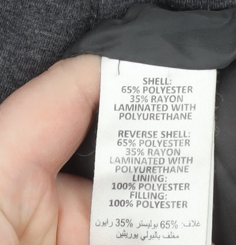 Beverly Hills Polo Club Women's Grey Hooded Puffer Jacket L