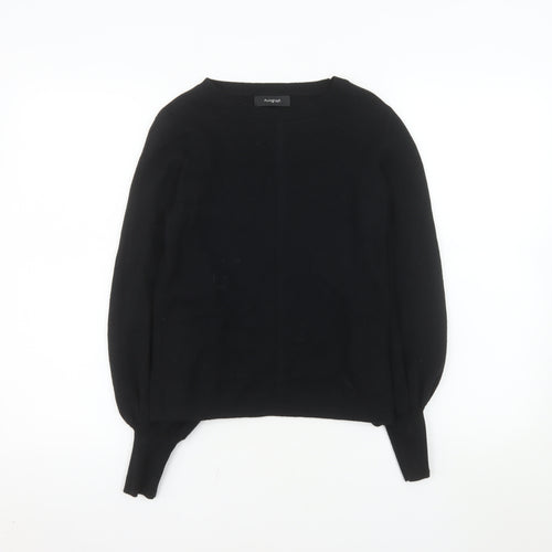 Marks and Spencer Autograph Women's Black Wool Blend Crew Neck Jumper Size 8