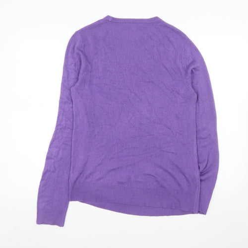 Vida Vi Womens Purple Knit Long Sleeve Pullover Jumper Size M