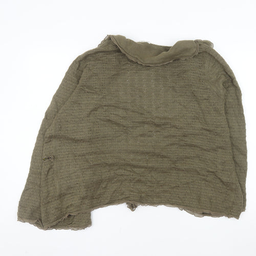 Gerry Weber Women's Khaki Green Cardigan Size 18 Beaded Knit