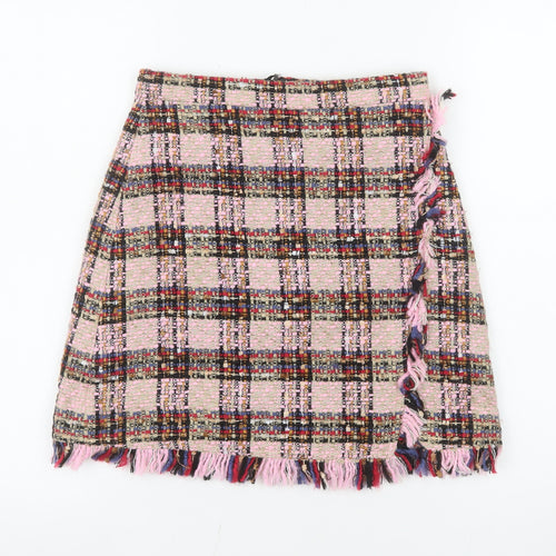 Marks and Spencer Women Multicoloured Tweed A-Line Skirt Size 6