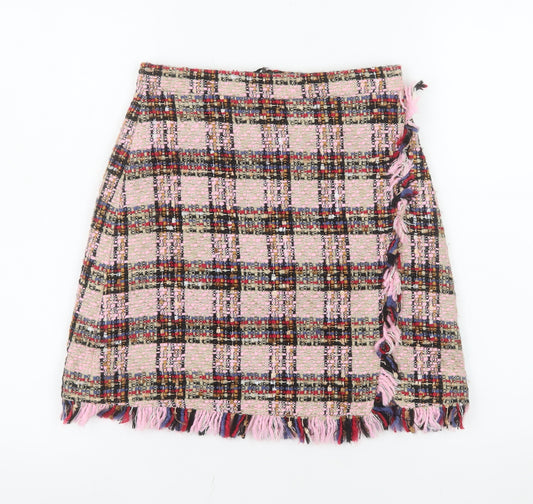 Marks and Spencer Women Multicoloured Tweed A-Line Skirt Size 6