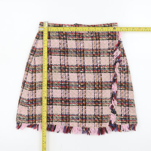 Marks and Spencer Women Multicoloured Tweed A-Line Skirt Size 6