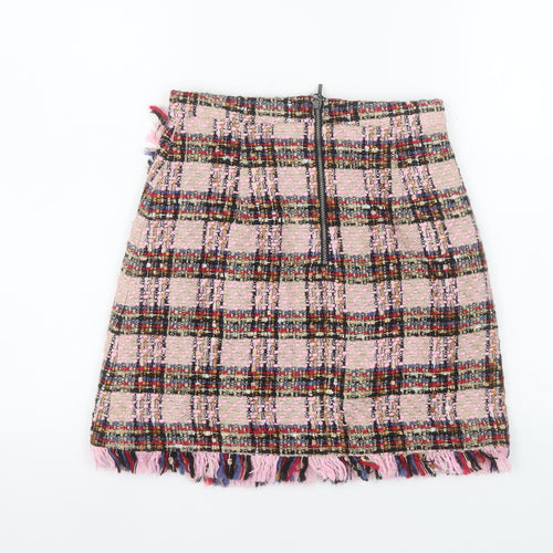 Marks and Spencer Women Multicoloured Tweed A-Line Skirt Size 6