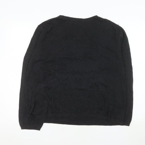 Hush Women Black 'Love' Pullover Jumper XL Cotton Modal