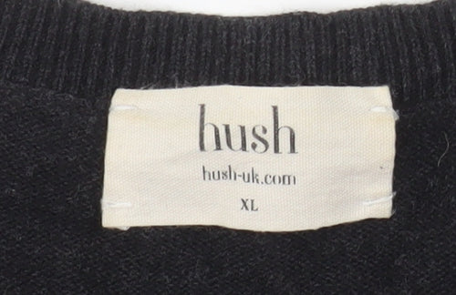 Hush Women Black 'Love' Pullover Jumper XL Cotton Modal