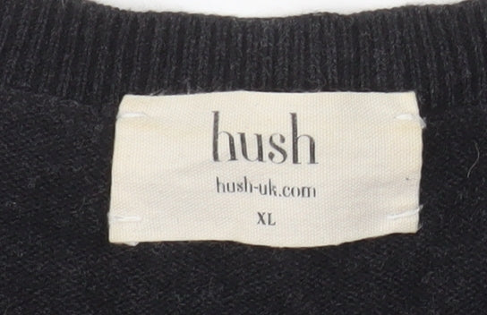 Hush Women Black 'Love' Pullover Jumper XL Cotton Modal