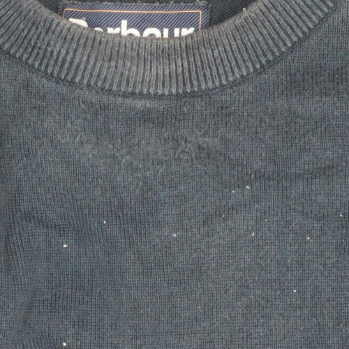 Barbour Mens Blue Cotton Crew Neck Pullover Jumper M