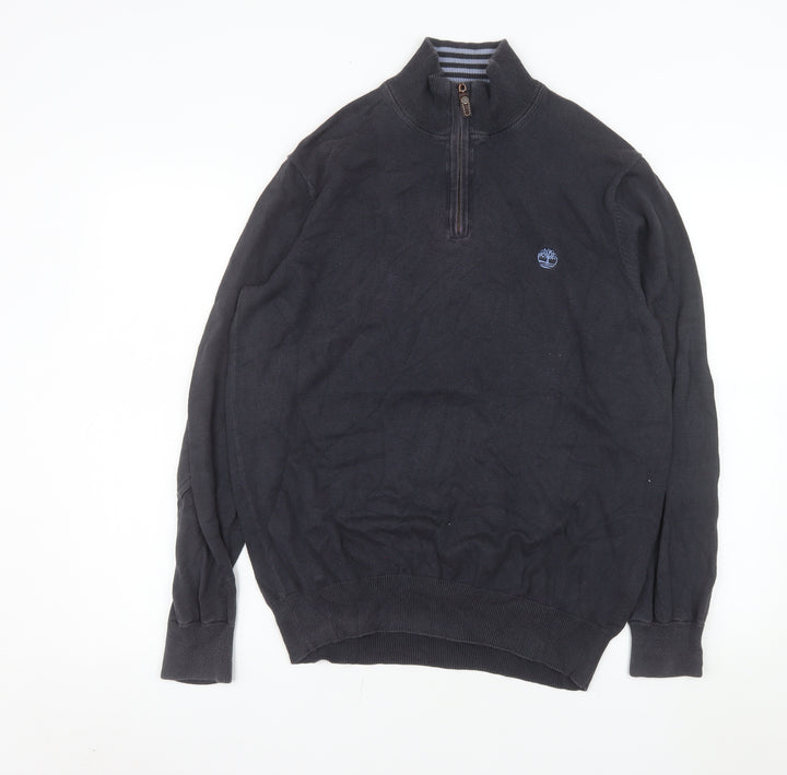 Timberland Earthkeepers Men's Black 1/4 Zip Cotton Sweatshirt M