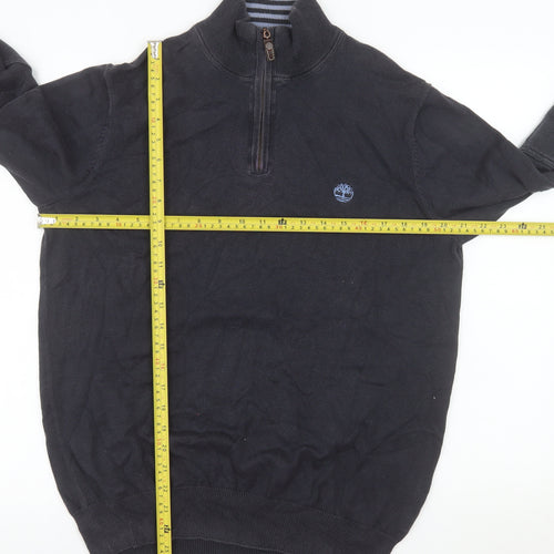 Timberland Earthkeepers Men's Black 1/4 Zip Cotton Sweatshirt M