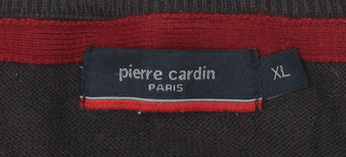 Pierre Cardin Men's Brown XL Acrylic Crew Neck Pullover Jumper