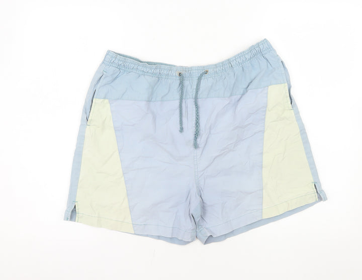 D'Amigo Men's Multicoloured Cotton Drawstring Shorts Size L