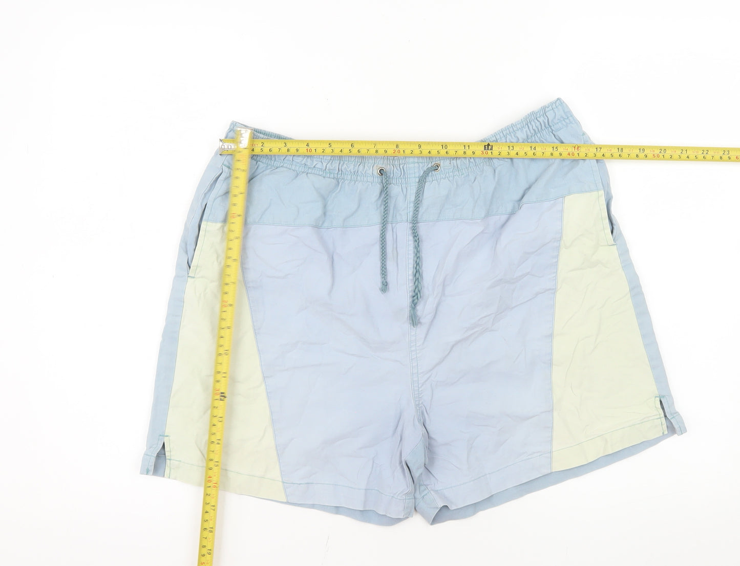 D'Amigo Men's Multicoloured Cotton Drawstring Shorts Size L