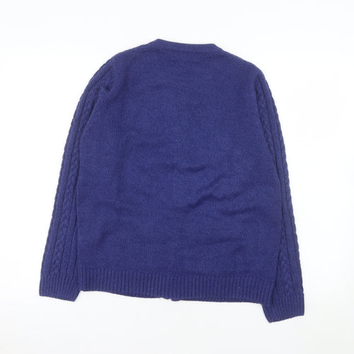Honor Millburn Women's Blue Knit Zip Jacket Size S 10-12