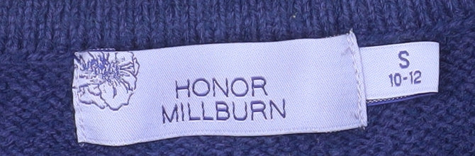 Honor Millburn Women's Blue Knit Zip Jacket Size S 10-12