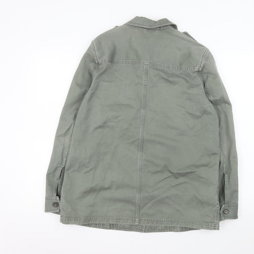 & Other Stories Womens Green Cotton Military Jacket Size 10