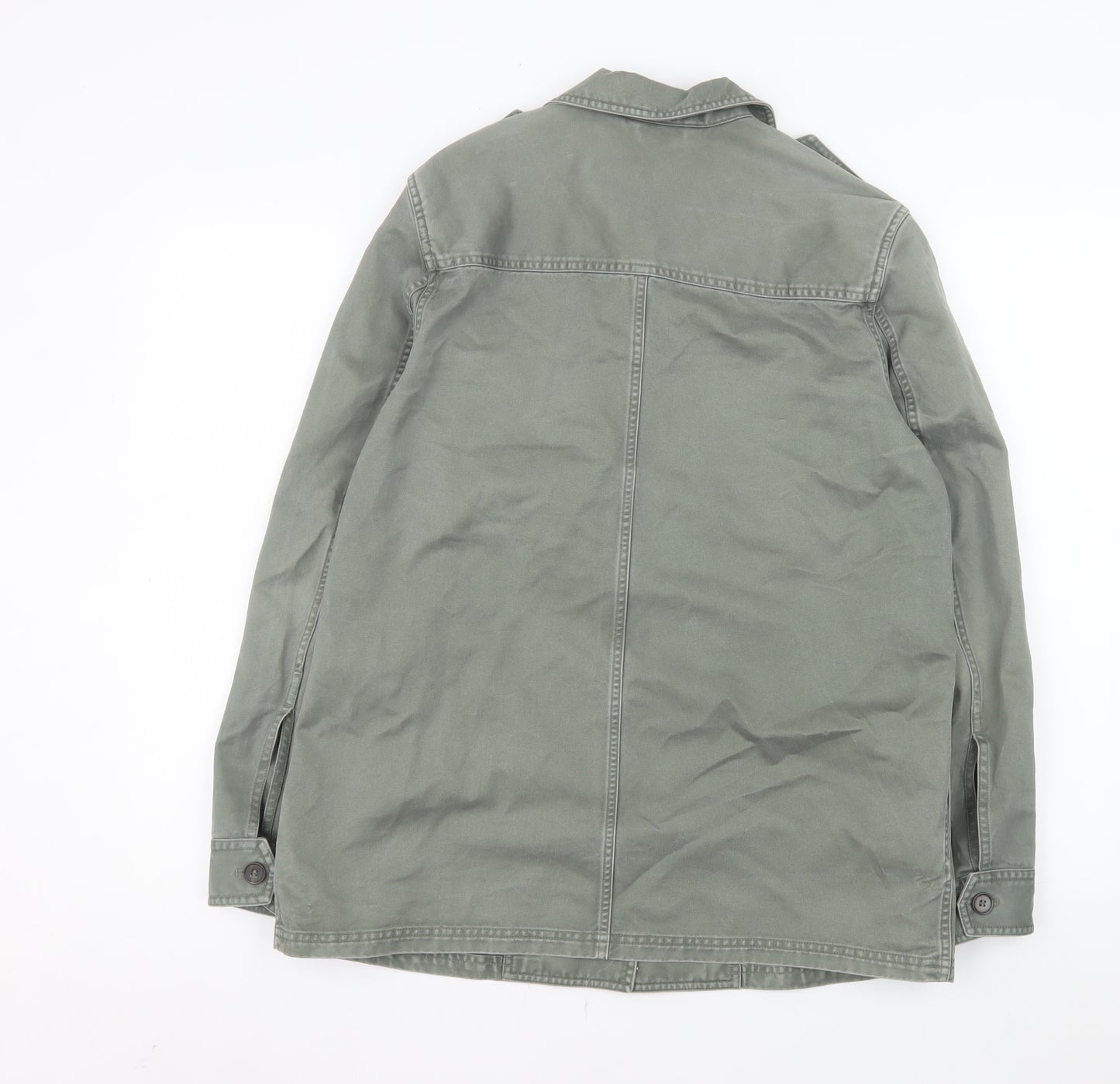 & Other Stories Womens Green Cotton Military Jacket Size 10