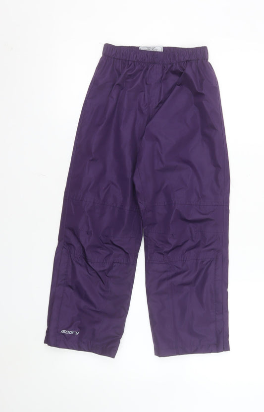 Mountain Warehouse Girls Purple 7-8 Years Waterproof Rain Trousers
