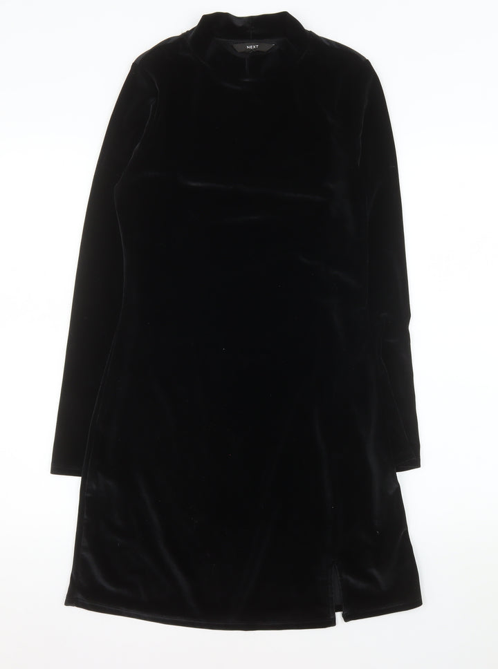 Next Women’s Black Velvet Sheath Dress Size 8 Party Evening