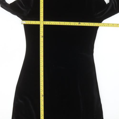 Next Women’s Black Velvet Sheath Dress Size 8 Party Evening