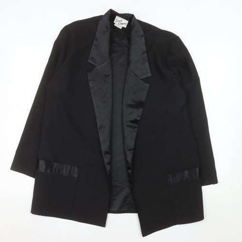 Three's Company Women's Black Size 12 Tuxedo Blazer Jacket
