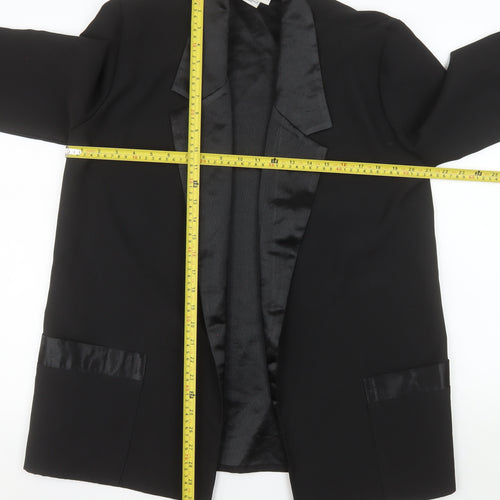 Three's Company Women's Black Size 12 Tuxedo Blazer Jacket