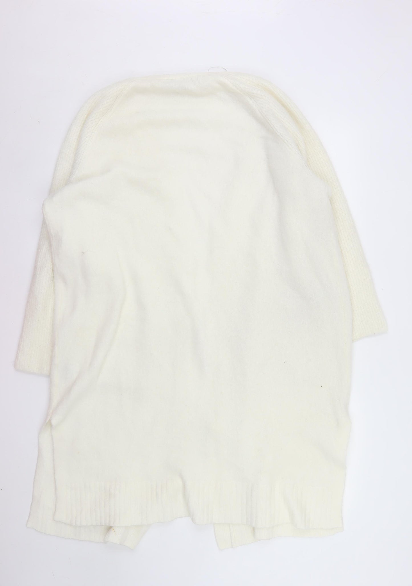 Next Women Ivory Long Sleeve Open Knit Cardigan L