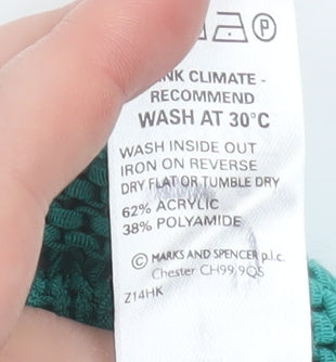 Marks and Spencer Women's Green Knit Cardigan UK 8 V-Neck Button Front