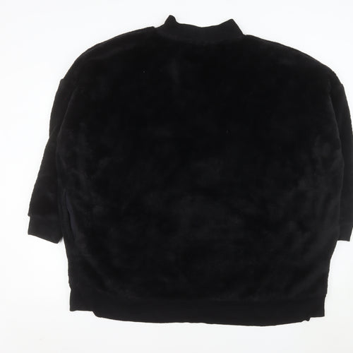 Marks and Spencer Womens Black XL Velour Button Jacket