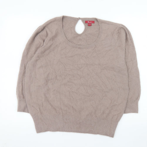 Monsoon Women’s Beige Angora Blend Pullover Jumper Size 22
