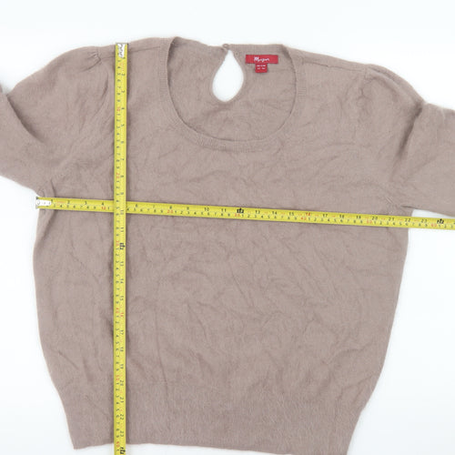 Monsoon Women’s Beige Angora Blend Pullover Jumper Size 22