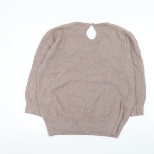 Monsoon Women’s Beige Angora Blend Pullover Jumper Size 22