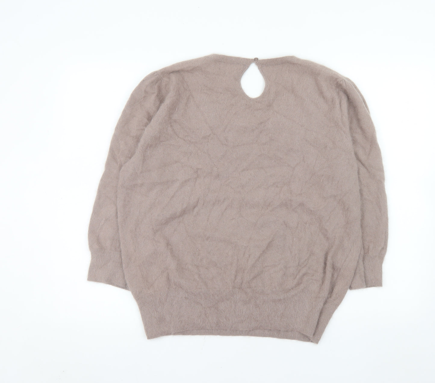 Monsoon Women’s Beige Angora Blend Pullover Jumper Size 22