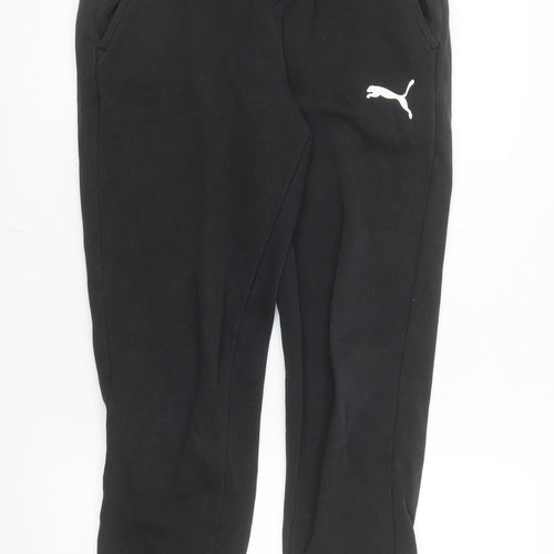 Puma Men's Black Jogger Sweatpants M Regular Fit Cotton Blend