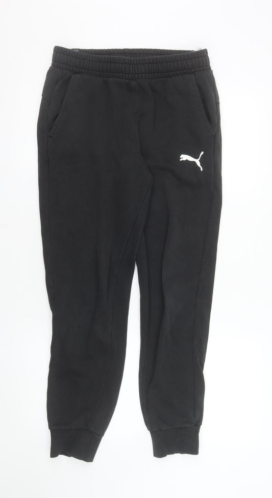 Puma Men's Black Jogger Sweatpants M Regular Fit Cotton Blend
